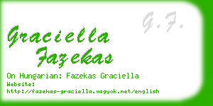 graciella fazekas business card